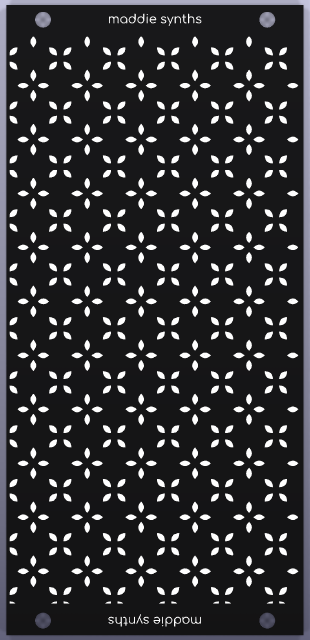 12 HP blank Eurorack panel, front