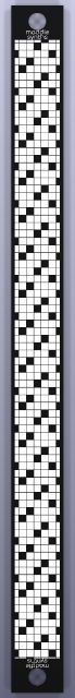 2 HP blank Eurorack panel, front