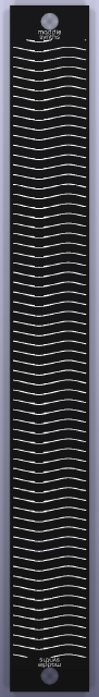 3 HP blank Eurorack panel, front