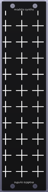 6 HP blank Eurorack panel, back