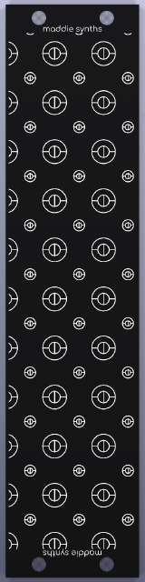 6 HP blank Eurorack panel, front