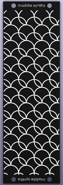8 HP blank Eurorack panel, front